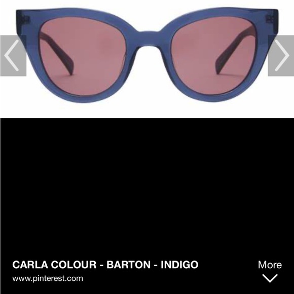 Carla Colour Accessories - Carla Colour “Barton” sunglasses in Indigo Blue